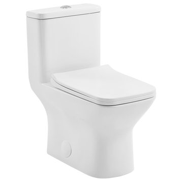 Carre One-Piece Square Toilet Dual-Flush 1.1/1.6 GPF With 10" Rough-In