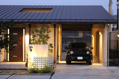 Inspiration for a contemporary one-car garage in Other.