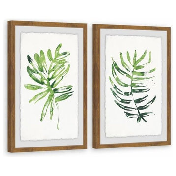 Tropical Palms Diptych, Set of 2, 24x36 Panels