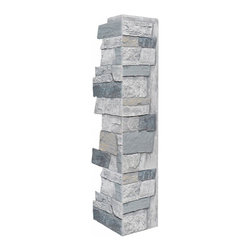 142-36-BRIGHTON WIDE STACKED STONE CORNER 36"H X 11"W X 1 1/4"D - Wall Panels