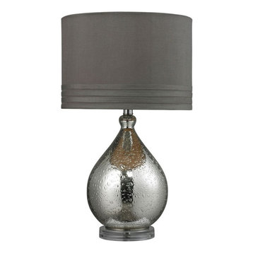 Dimond D1820 16-Inch Width by 30-Inch Height Morgan Table Lamp in Chrome with Grey Faux Silk Shade