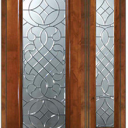 Prehung Side light Door 80 Wood Alder Savoy Full Lite Glass - Front Doors