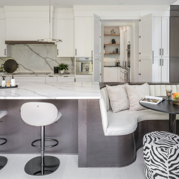 Warm Modern Kitchen Designed for Hosting