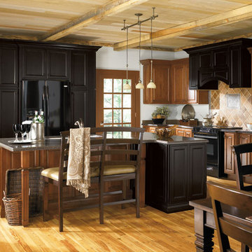 Alder Cabinets with Black Maple Accents