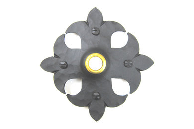 Spanish Style Fleur De Lis Cross Doorbell Cover