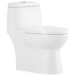 OVE Decors - OVE Decors Jade Sensor Flush 1-Piece Elongated Toilet Soft Close - Where sleek modern design meets practical features, you will find the OVE Decors Jade toilet. With its minimalist 1-piece design, comfortable 16.5-in height, sensor flush, and its quick release/attach soft-close toilet seat, the Jade is the perfect fit for your bustling bathroom. Designed with the WaterSense certified dual flush technology 1.06/1.59 GPF (gallons per flush) the Jade is environmentally friendly, using 20% less water than your standard toilet. It includes a top mounted button flush in a Chrome finish, and all the hardware needed for a quick and easy installation.