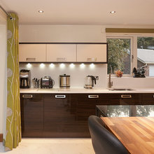 Kitchens with Travertine floors