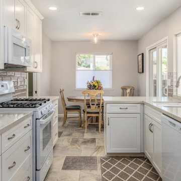 Encinitas Kitchen Remodel with Peninsula and Eating Area