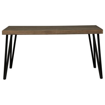 Horizons Light Brown 7 Piece Wood Rectangular Table Set