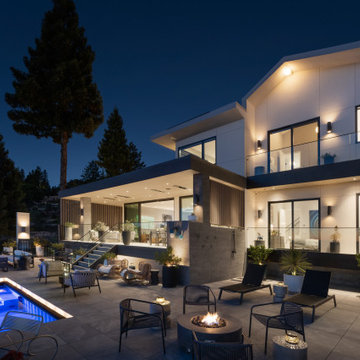 A little farm below a hillside resort-style off-the-grid view home