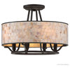 Luxury Moroccan Bronze Semi-Flush Drum Ceiling Light, UQL2050 Chicago Collection