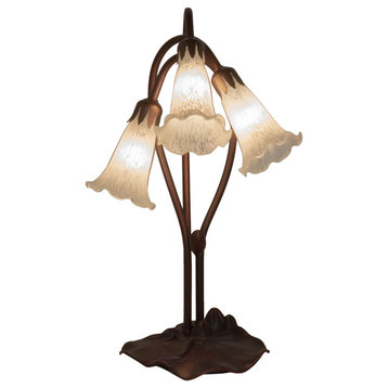 16 High White Pond Lily 3 LT Accent Lamp