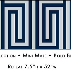 Mulit Blue Mini Maze - Custom Printed Removable Wallpaper - Wallpaper