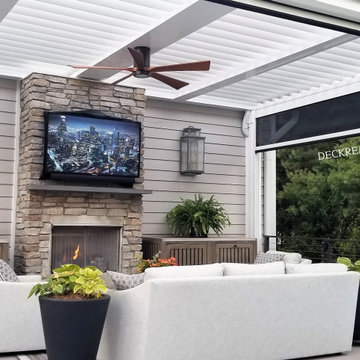 Demarest, NJ Deck remodel with Equinox Louvered Roof!