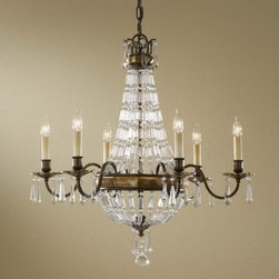 Feiss Bellini 6 Light Chandelier in Crystal Traditional style - Lighting