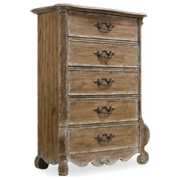 Hooker Furniture 5300-90010 45-1/4"W 5 Drawer Hardwood Dresser - Caramel Froth
