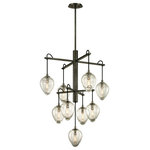 Troy Lighting - Troy Lighting F6207 Brixton - Nine Light Pendant - Brixton Nine Light P Graphite Clear Glass *UL Approved: YES Energy Star Qualified: n/a ADA Certified: n/a  *Number of Lights: Lamp: 9-*Wattage:40w E12 Candelabra Base bulb(s) *Bulb Included:No *Bulb Type:E12 Candelabra Base *Finish Type:Graphite