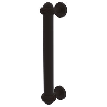 8" Door Pull With Twist Accents, Oil Rubbed Bronze