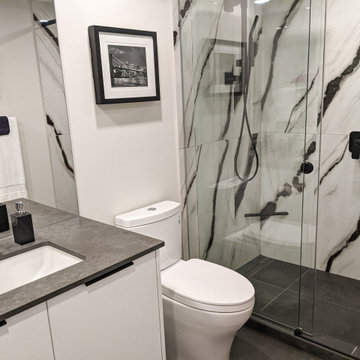Contemporary Condo Kitchen and Bathrooms