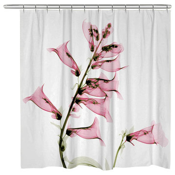 Laural Home Pink Foxglove Shower Curtain