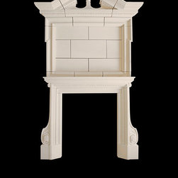 English Regency Mantel with Broken Pediment - Fireplace Mantels
