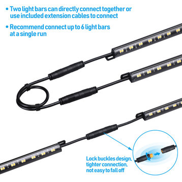 6 LED 3CCT 12" Linkable Light Bars, Motion Sensor