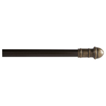 Kenney KN386/38 Dresden Cafe Curtain Rod, Oil Rubbed Bronze, 28" - 48"