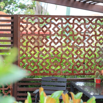 Mixed Privacy Screens - Timber and Steel