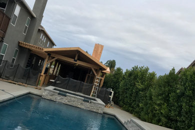Example of a trendy home design design in Orange County