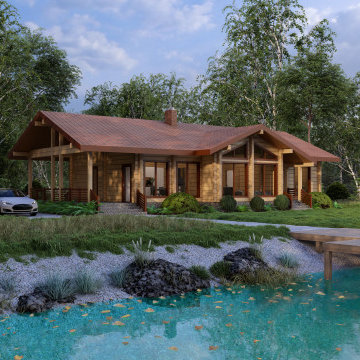Glulam log cabins-Glulam log houses