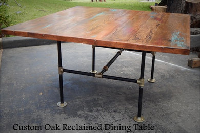 Reclaimed Oak Industrial Dining Table