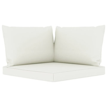 vidaXL Chair Cushion 3 Pcs Outdoor Seat Cushion Sofa Pad Black Oxford Fabric, Cream, 1 Pcs, Corner Sofa