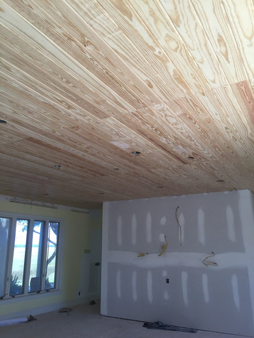 Deciding on stain color for ceiling and beams