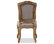 Chateauneuf Weathered Oak Upholstered Dining Side Chair, Beige