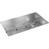 Elkay Crosstown Stainless Steel 1-Bowl Undermount Sink Kit, Polished Satin