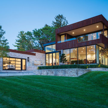 Ann Arbor Modern Residence Project - Rear Terrace