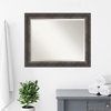 Bark Rustic Char Beveled Bathroom Wall Mirror - 33 x 27 in.