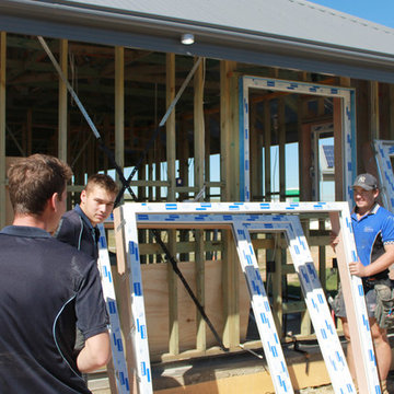 Team Solace install into a Hempcrete home in Braidwood with uPVC White windows