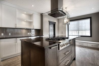 Transitional kitchen photo in Calgary