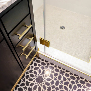 Decorative Tiled Flooring, Tiled Shower Floor & Vanity