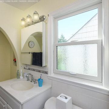 Double Hung Privacy Window in Pretty Bathroom - Renewal by Andersen Long Island