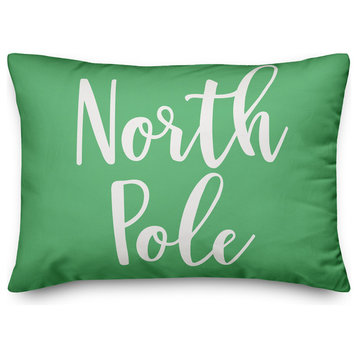 North Pole, Light Green 14x20 Lumbar Pillow