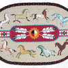 Native Horses Oval Patch 20"x30"