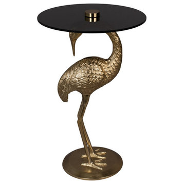 Gold Crane Bird End Table | Dutchbone Crane