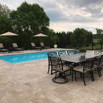 Backyard Retreat with Custom Pool & Fire Pit Lounge