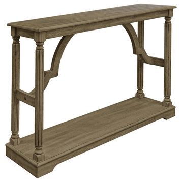 Delroy 45.9 in. Spray Paint Oak Rectangular Solid Wood Console Table