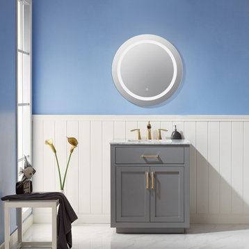 Padova 24" Round Frameless Modern LED Bathroom Vanity Mirror