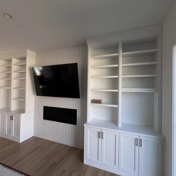 Custom Media Wall and Built-Ins — Wilmette, Illinois