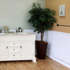 60 Inch Double Sink Vanity-Wood-Cream White