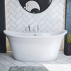 DreamLine Montego 60 in. L x 27 in. H White Acrylic Freestanding Bathtub